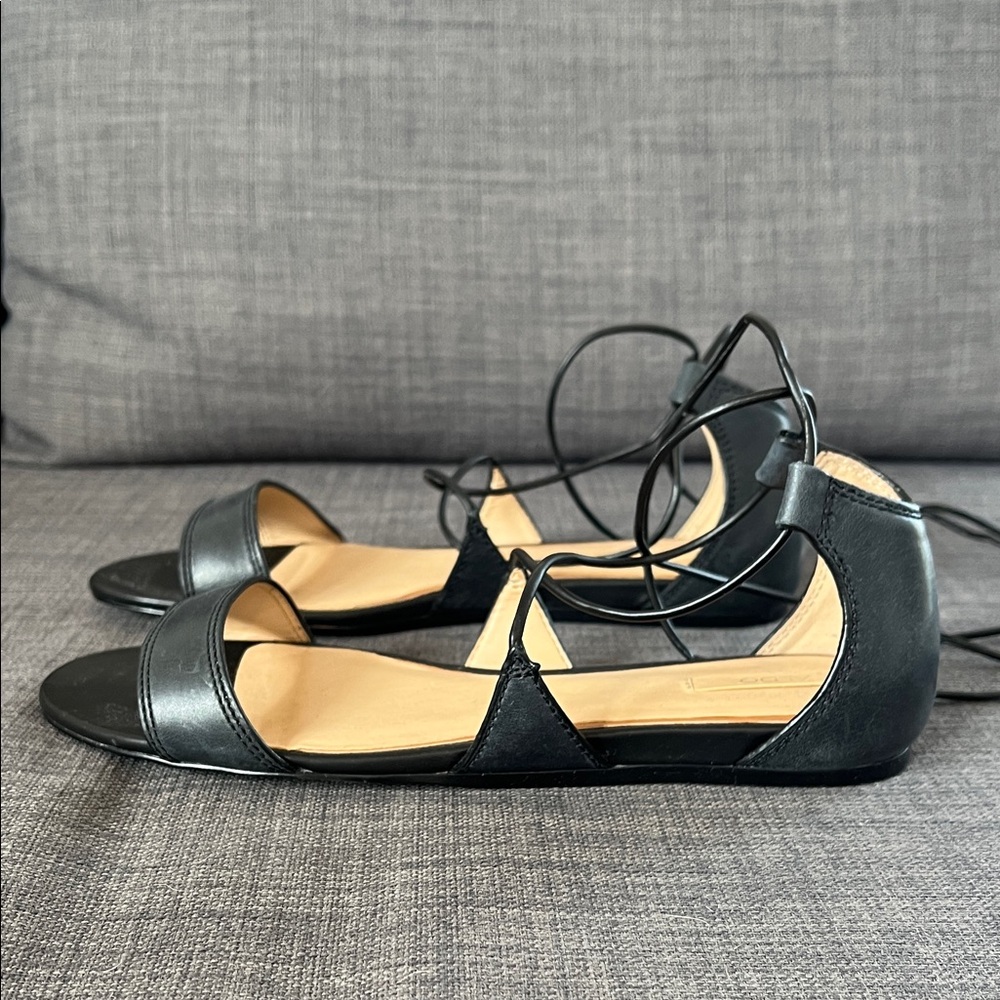 Aldo Black Lace-Up Sandals